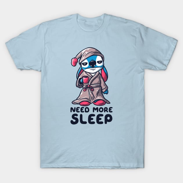 Need More Sleep - Funny Alien Cartoon Coffee T-Shirt by eduely